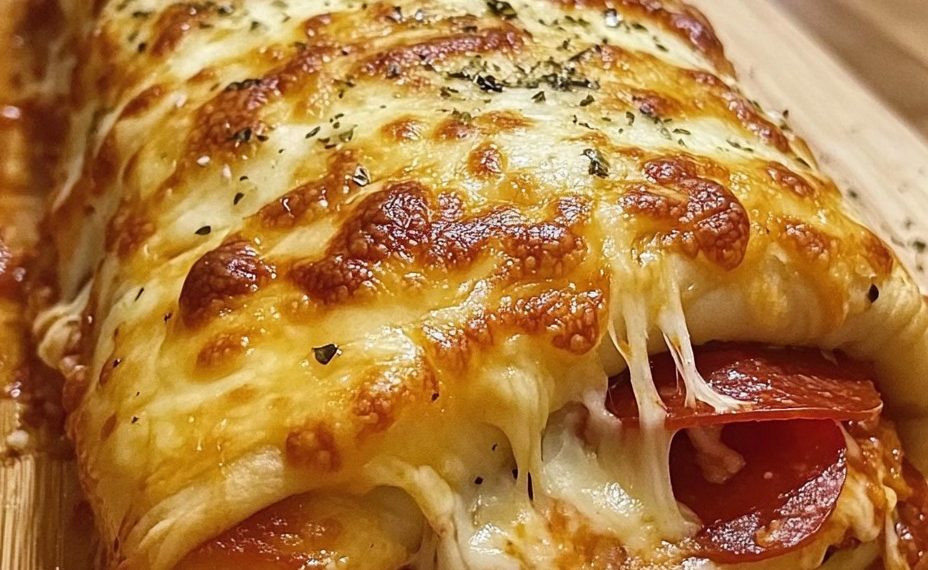 Wie lecker ist das denn, Blätterteig Strudel mit Peperoni und Käse!