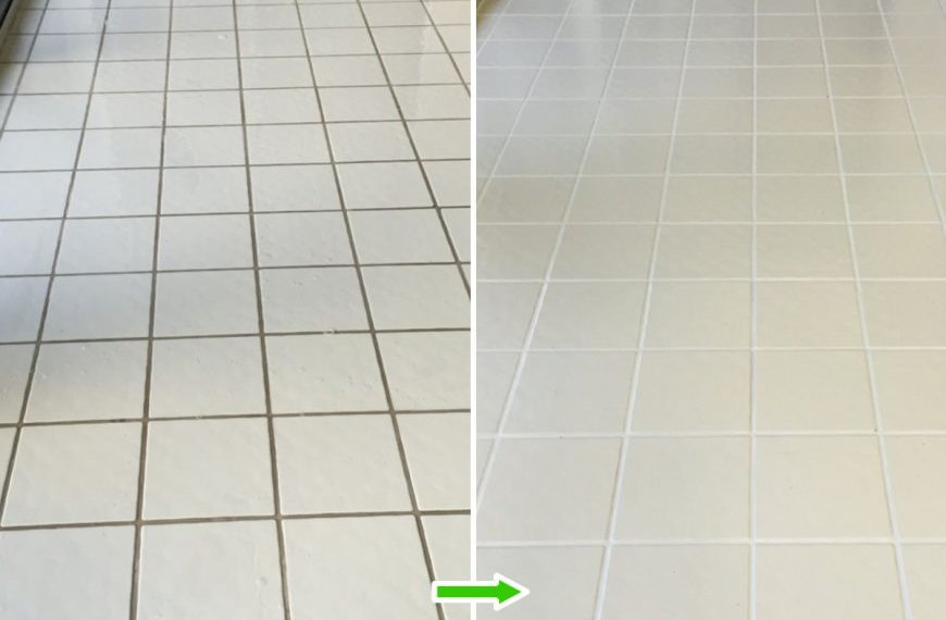 So entfernen Sie Schwarz von Bodenmörtel