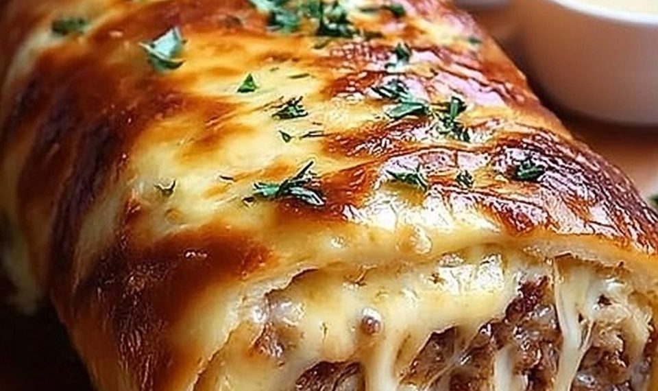 Käserolle mit Hackfleisch