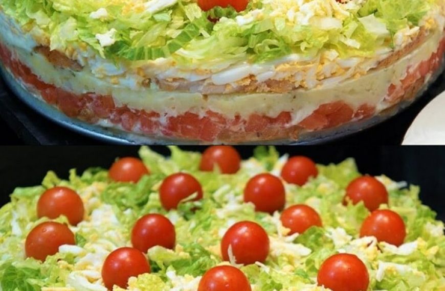 Salattorte fürs Grillen “Ein Stück Salat, bitte