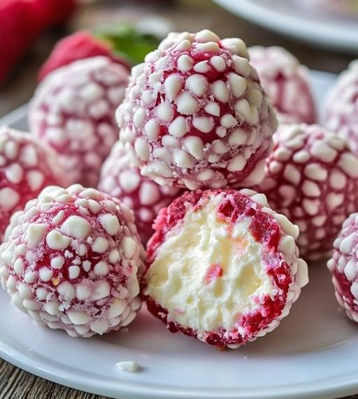 Die sind Affengeil Himbeer Frischkase Kugeln