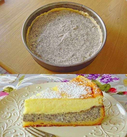 500g Schmand mit 150 g Mohnback, Mohn Schmandkuchen der verrückt macht 
