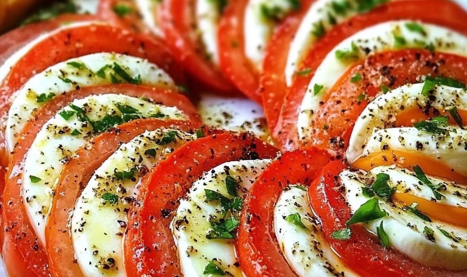 Italienischer Tomaten Salat Mit Mozzarella 