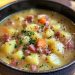 Kartoffelsuppe mit Speck und Lauch 