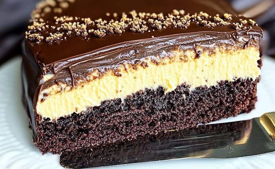 Schokotraum Kuchen mit Vanillepudding