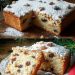 Stollenkuchen vom Blech mit Marzipan