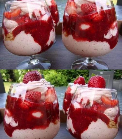 Weihnachts Erdbeer Quarkdessert in nur 3 Minuten gezaubert