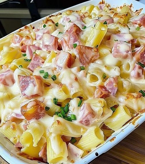 Nudelauflauf ‘Hawaii’ mit 250g Käse mache ich jede Woche