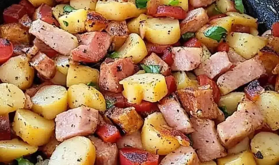 Leberkäse Pfanne ein sättigendes Abendessen!