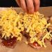 Perfektes Abendessen: Hähnchenfilet mit Champignons, Zwiebeln und Käse im Ofen 