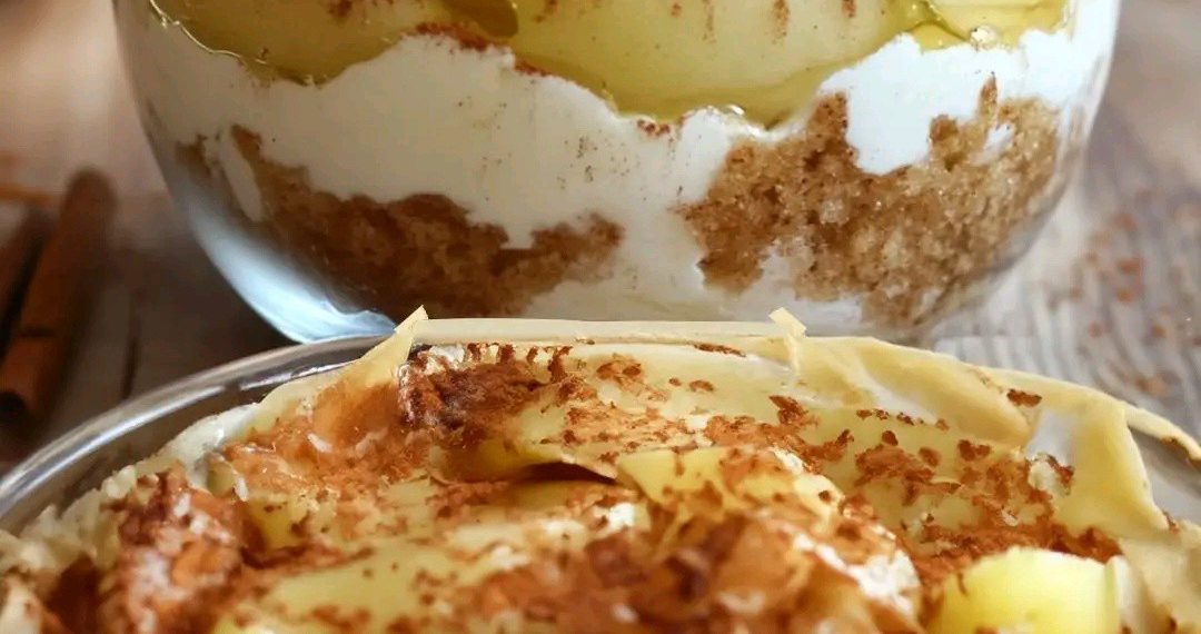 Hier ist das Rezept für ein leichtes und leckeres Apfel-Zimt-Tiramisu – Ein entfetteter Apfeltraum 