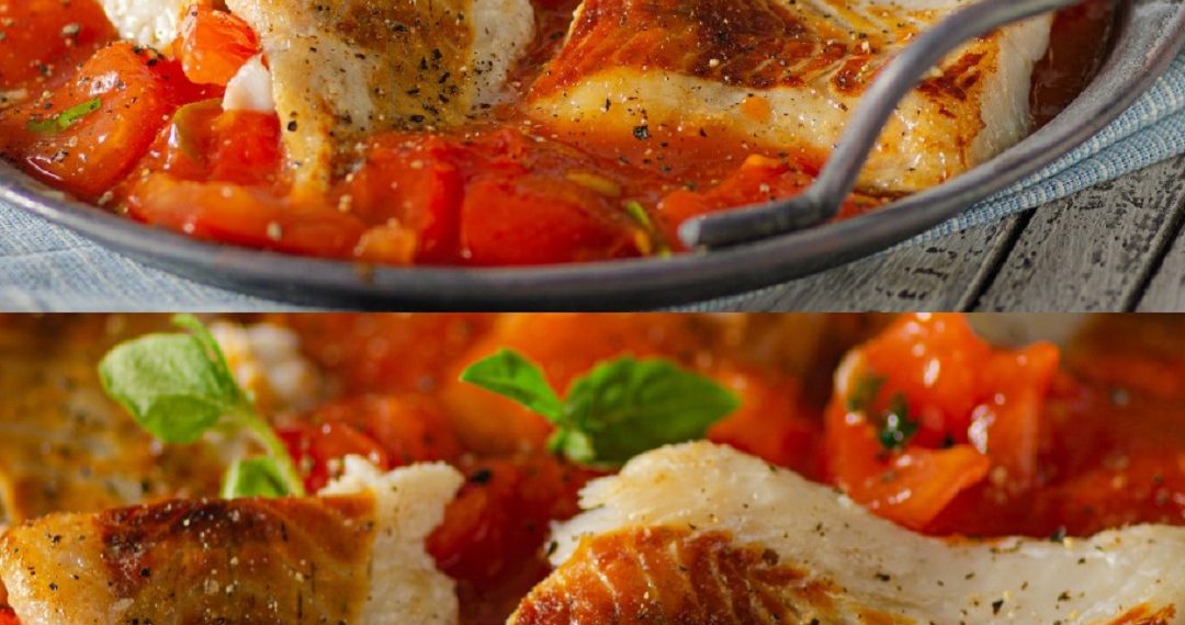 Kabeljau in Zitronen-Tomaten-Buttersauce 