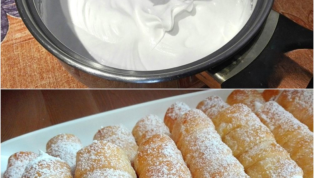 Selbstgemachte Schaumrollen mit italienischer Eischnee-Füllung, super lecker