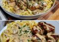 Unbeschreiblich lecker, Tagliatelle mit Pilzsoße und Hackbällchen