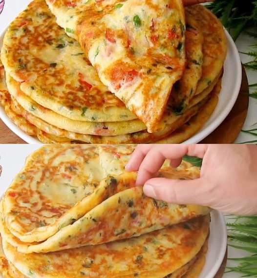 Fantastische Knoblauch Pfannkuchen mit Käse in 5 Minuten