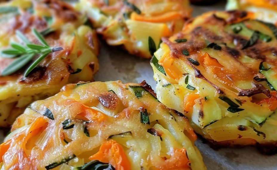 Ofen-gebackene Gemüsepuffer