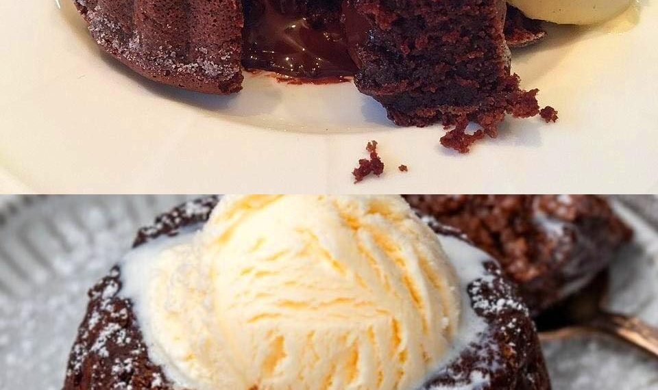 Kleine schmelzende Schokoladenkuchen, wir sind offiziell süchtig, Yummy LECKER!