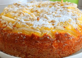 Schweizer Apfelkuchen mit Pudding Rezept 