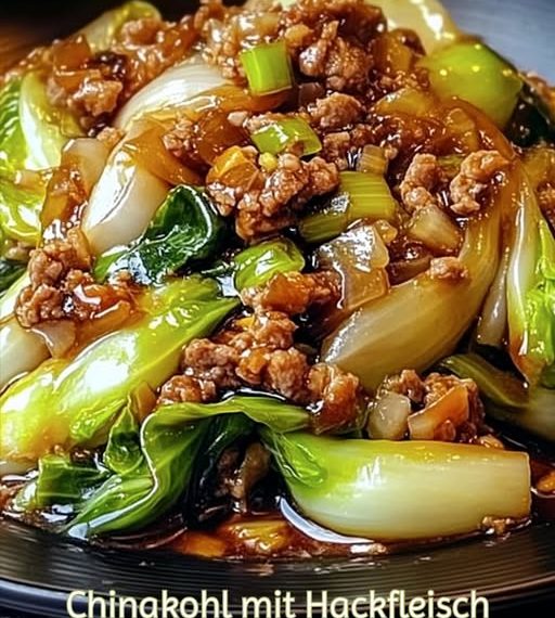 Das brate ich jede Woche, Chinakohl mit 200g Hackfleisch!