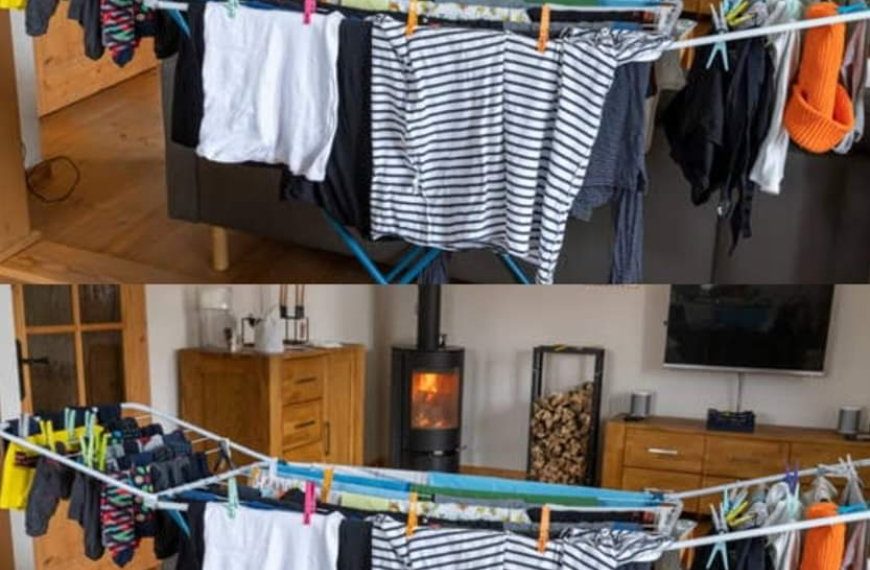 Dank des Geheimnisses dieser Großmutter trocknet die Wäsche im Winter in Rekordzeit