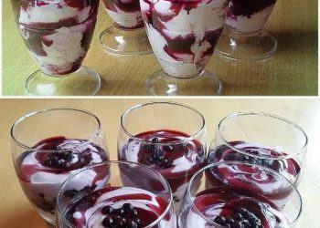 Leckere heidelbeer-Mascarpone Dessert