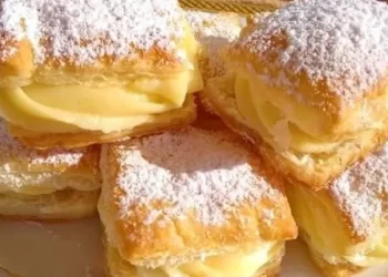  Vanillecremepudding im Blätterteig