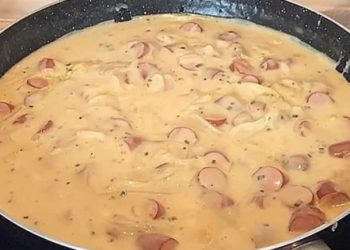 Würstchen Senf Gulasch -So cremig und einfach lecker, schmeckt der ganzen Familie