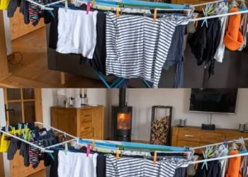 Dank des Geheimnisses dieser Großmutter trocknet die Wäsche im Winter in Rekordzeit