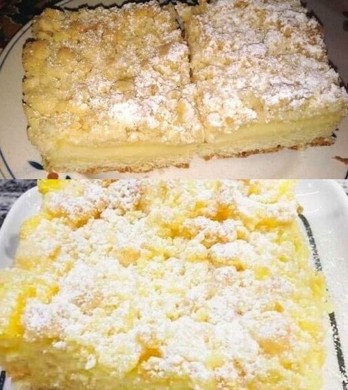 Omis Streuselkuchen mit Vanillepudding ohne Schnickschnack!