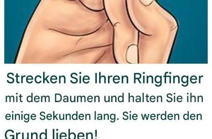 Strecken Sie Ihren Ringfinger mit dem Daumen und halten Sie ihn – Entdecken Sie die überraschenden Vorteile!