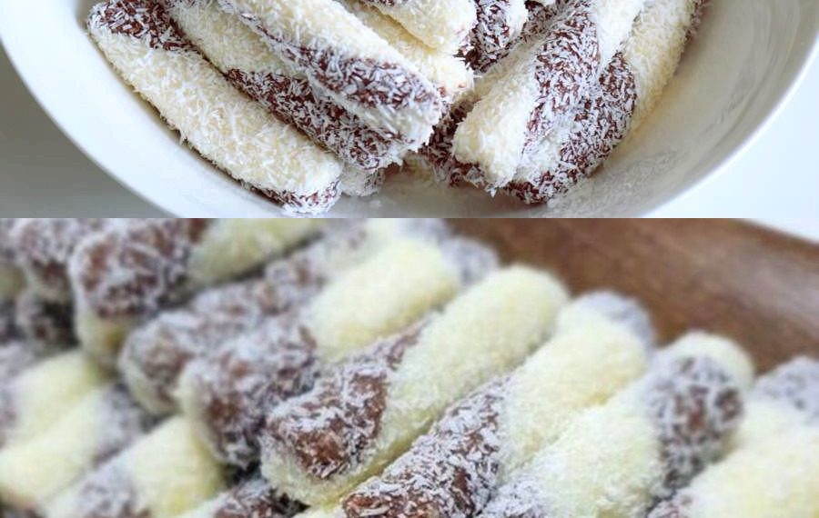 Kokos Stangerl, die auf der Zunge zergehen