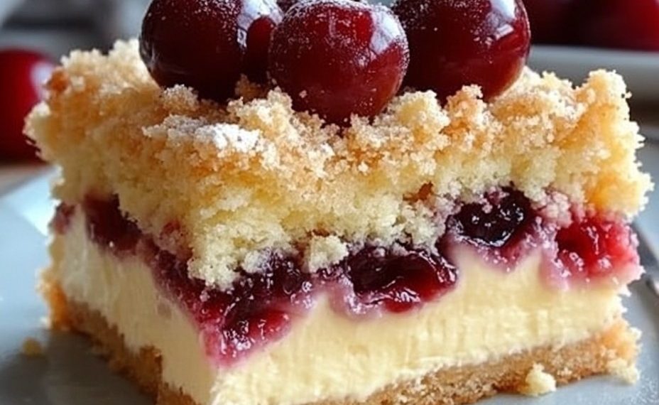 Kirschkuchen mit Streuseln und Vanillepudding: Ein Lieblingsrezept 