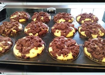 Zupfkuchen Muffins mit Paradiescreme