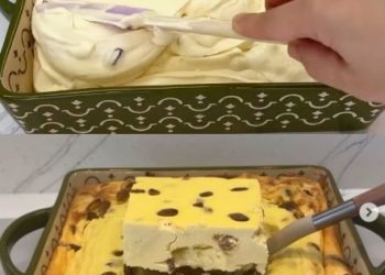 Boahhh Ich verühre 125 g Quark mit Vanillepudding, Schmandkuchen in 10 Minuten zubereitet!