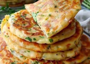 Absolut Leckeeeer, Blitzschnelle Knoblauch-Käse-Pfannkuchen!