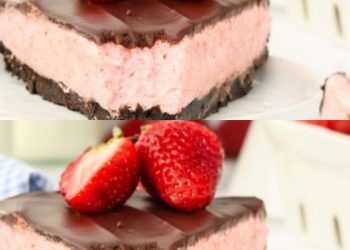 Erdbeer-Mousse-Torte mit Schokoladenüberzug