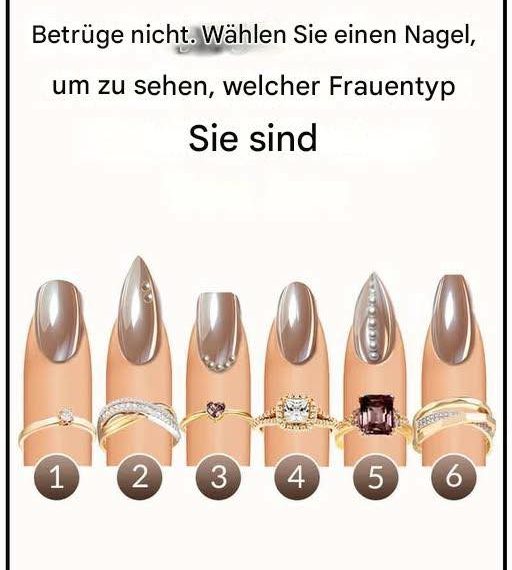 Sprich nicht. Wähle einen Nagel, um zu sehen, welcher Typ Frau du bist