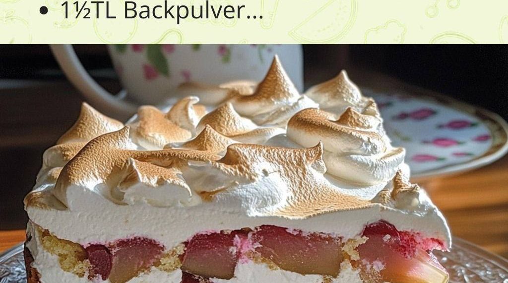 Rhabarber Baiser Kuchen