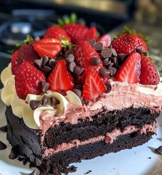 Schokoladen-Erdbeer-Tarte