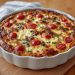 Quiche mit Blattspinat, Tomaten und Feta (ohne Boden)