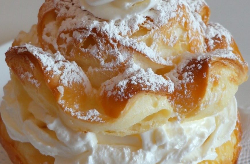 Windbeutel aus Brandteig mit Sahne