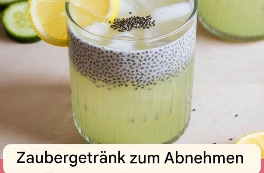 Kühlen Sie sich mit der Gewichtsabnahme-Wirkung dieses Getränks aus Zitrone, Gurke und Chiasamen ab.