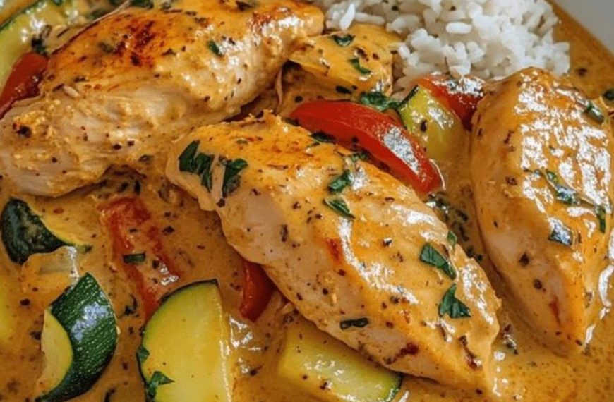 Essen wir wöchentlich 3mal, paprika zucchini sahne hähnchen