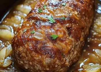 Supersaftiger Zwiebel Hackbraten das bereite ich 3x im Monat