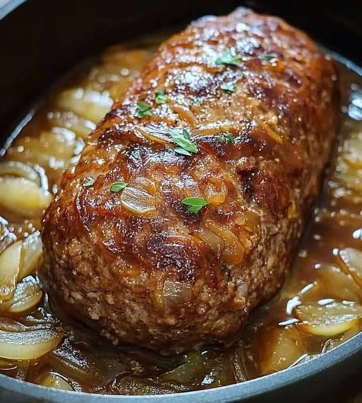 Supersaftiger Zwiebel Hackbraten das bereite ich 3x im Monat