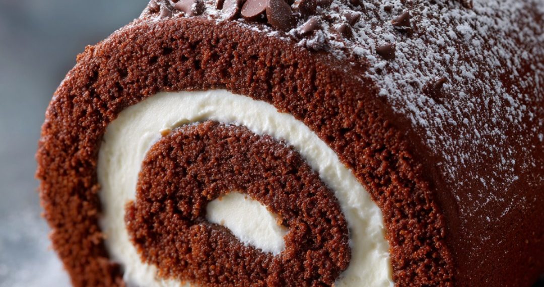 Schokoladen-Biskuitrolle