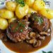 Bouletten mit Champignon-Waldpilzsoße und Kartoffeln