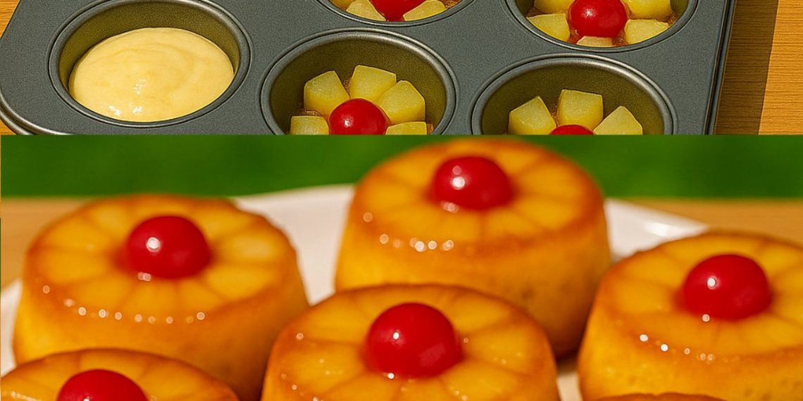 Ananas-Upside-Down-Cupcakes 🍍✨