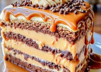 Karamell-Kaffee-Schichtkuchen