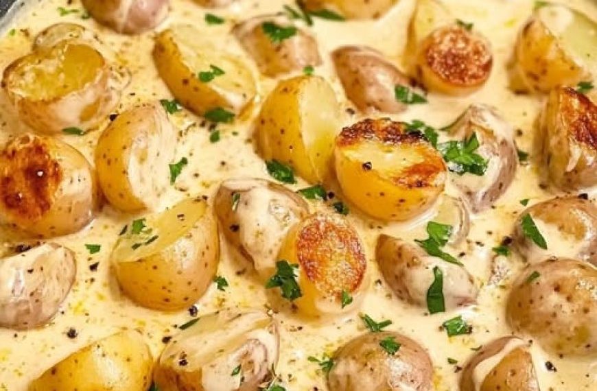 Himmlische Knoblauch-Kartoffeln in Sahnesauce – Ein Genuss für jeden Tag